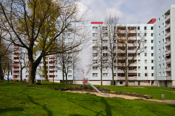 Hochhäuser am Clarenberg, Großwohnsiedlung, Hörde, Dortmund, Nordrhein-Westfalen, Deutschland, Europa