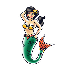 traditional old school sticker tatto