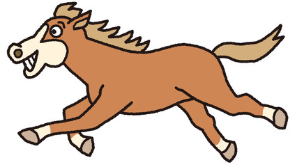 走る馬