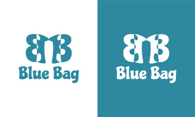 illustration vector grapich of emblem, badge, simple, abstract mark, minimalist, combination  of numbers 1 and 2. simple logo design. simple logo combination of number one and three . blue bag logo