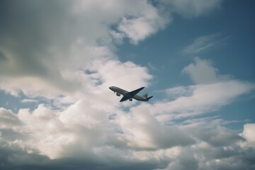 Fototapeta na wymiar airplane in the sky ai generative art