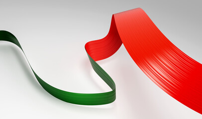 3d Flag Of Portugal 3d Waving Ribbon Flag Isolated On White Background, 3d illustration