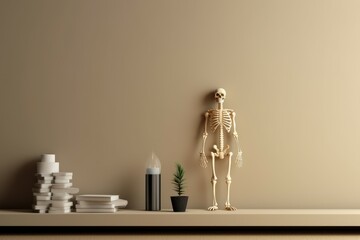 Osteopathy table background. Generate Ai