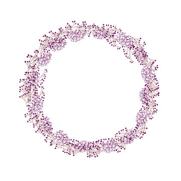 Flower frame. Summer flowers of delicate shades. Vector illustration.