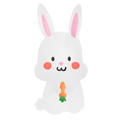 Cute bunny with carrot illustration