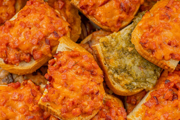 Cheese buns with spices, salty snacks. Bread with cheese filling