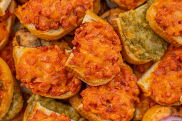 Cheese buns with spices, salty snacks. Bread with cheese filling