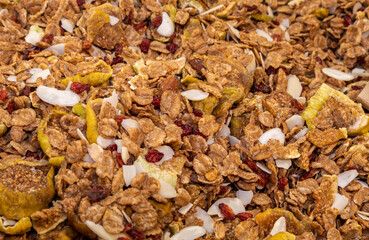 Granola Cranberries and Figs mix sold at a spices shop