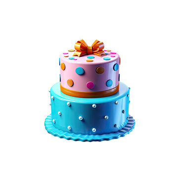 ai generated images of colorful cakes for birthday parties and make an invitation