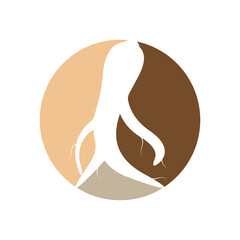 Ginseng. Vector illustration EPS10. Ginseng root and leaf on white background