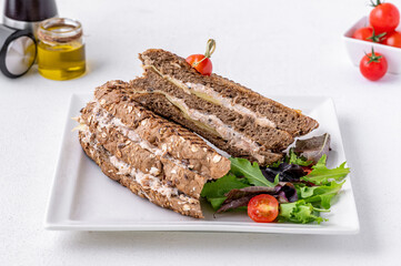 Brown bread with tuna spread