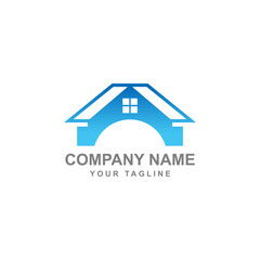 real estate logo design template, Construction Architecture Building symbol vector editable.