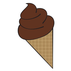 Chocolate dipped ice cream cone