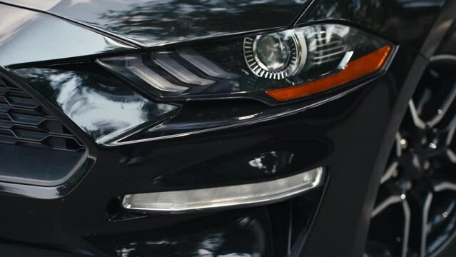 headlight of a car