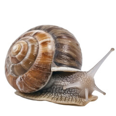 Snail isolated on transparent background. Generative AI.