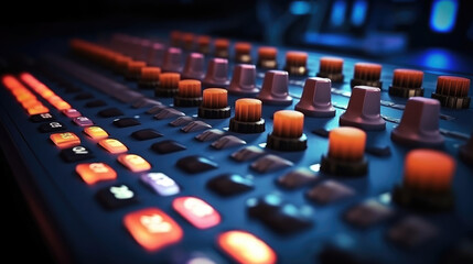 Fototapeta premium Broadcast Television video controls in recording studios
