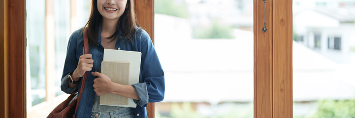Portrait of Asian female student in university.. © mojo_cp