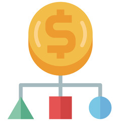 money management flat icon