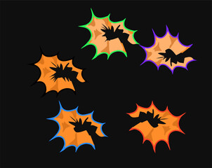 vector illustration of color pencil shavings