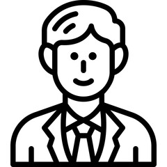 businessman line icon