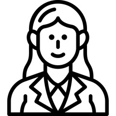 businesswoman line icon