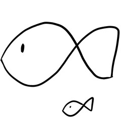 black and white fish