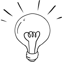 hand drawn bulb