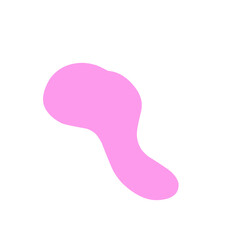 Abstract blob shape peach color