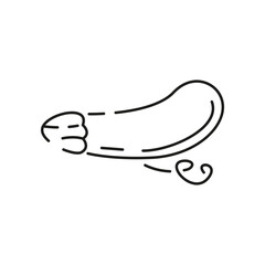 Vegetarian, vegetable, veggies - minimal thin line icon. Simple vector icon as tomato, cucumber, kohlrabi, cauliflower, pattypan squash, fiddleheads good food and health