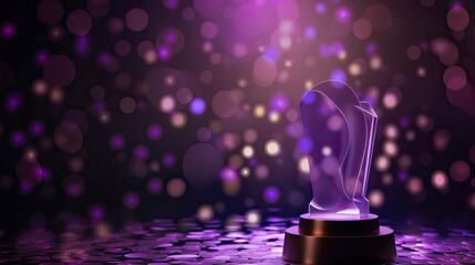 Purple bokeh awards glamour background 