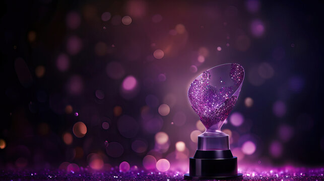 Fototapeta Purple bokeh awards glamour background 