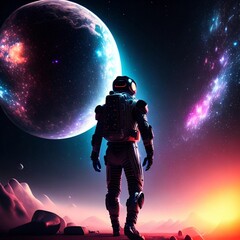 Astronaut in the Space