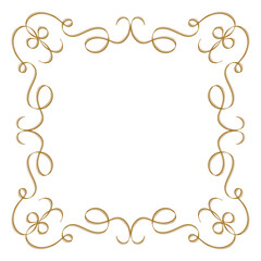 Vintage style vector calligraphic frame.