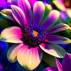 A Beautiful Purple and Yellow Flower