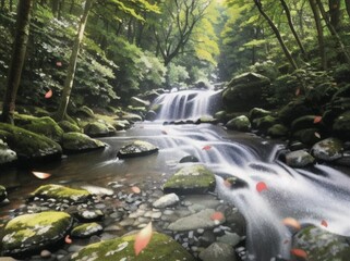 A Beautiful Stream in the Woods