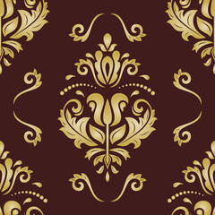 Orient classic pattern. Seamless abstract background with vintage elements. Orient golden background. Ornament for wallpaper and packaging