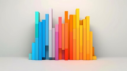 Obraz premium Abstract 3D geometric shapes, 3d element art minimal style, Generative AI illustration