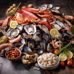 seafood on the market