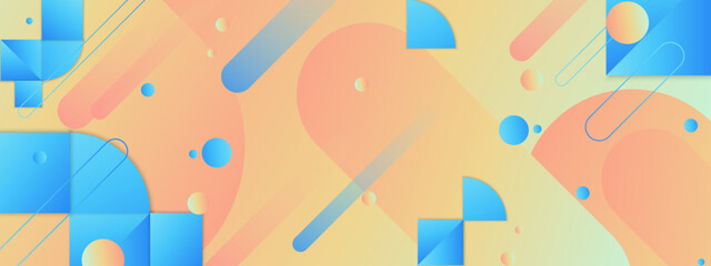 Vector modern business background with geometric shapes colorful colourful