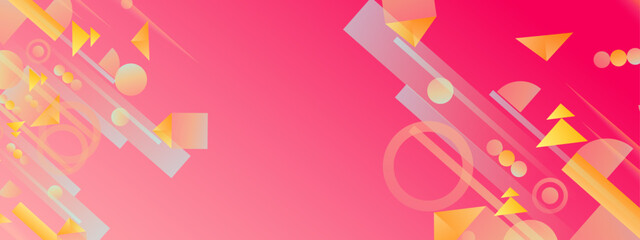 abstract colorful gradient geometric banner background