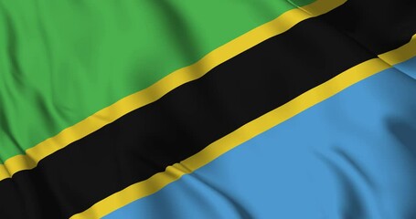 Tanzania flag. Tanzania flag background. 4k 60fps