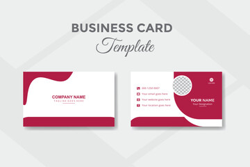 Naklejka na ściany i meble Modern creative stylish business card simple and clean design template.