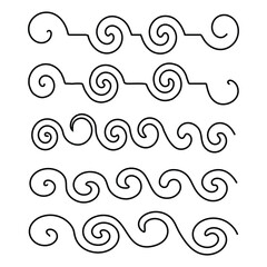Line Art Page Border Design Elements, calligraphic abstract frame decorative Line art, Scroll vintage ornate frame borders, and page border vector art design 