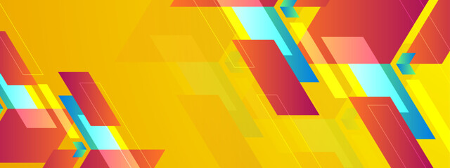 abstract colorful gradient geometric banner background