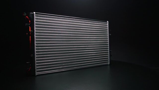 a new aluminum radiator for cooling antifreeze in the car engine