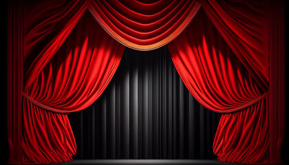 Opera stage curtains and red stage curtains