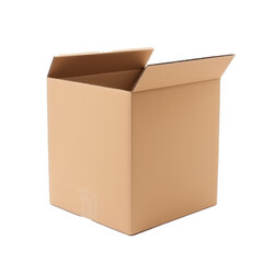 Cardboard box. Cardboard box isolated on transparent background. Generative AI.