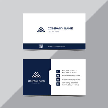modern blue business card design 
