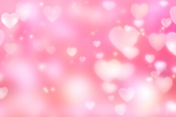 Abstract blurred background of happy valentine day concept. pink pastel heart of love. generative ai