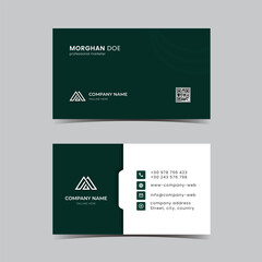 green business card 
